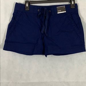 NWT A.N.A size 0 navy blue twill shorts